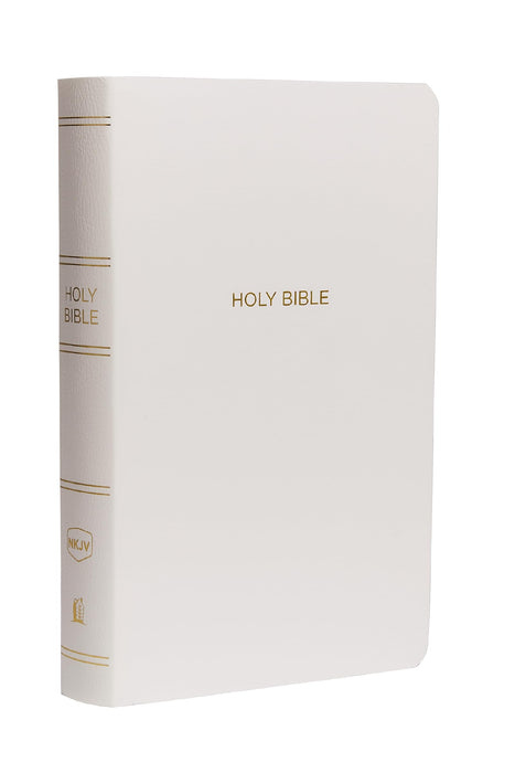 NKJV, Gift and Award Bible, Leather-Look, White, Red Letter, Comfort Print : Holy Bible, New King James Version