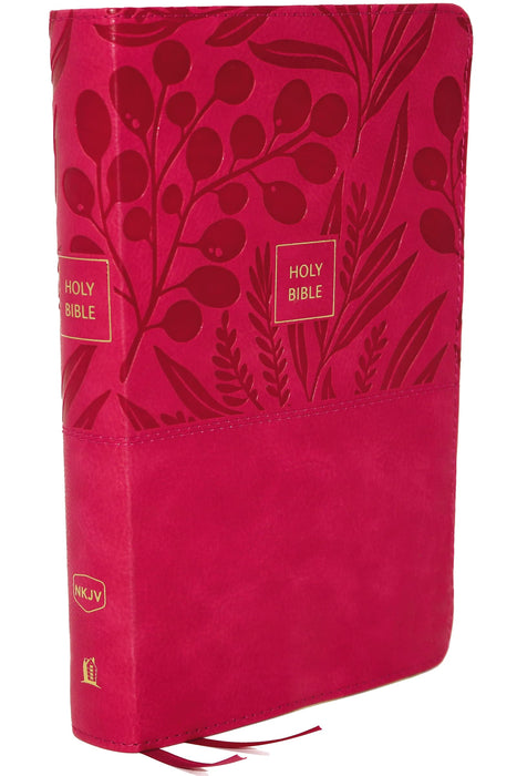 NKJV, End-of-Verse Reference Bible, Personal Size Large Print, Leathersoft, Pink, Red Letter, Comfort Print : Holy Bible, New King James Version
