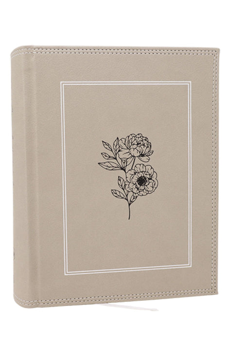 NKJV, Journal the Word Bible: Reflect, Journal or Create Art Next to Your Favorite Verses (Stone Leathersoft over board, Red Letter, Comfort Print)