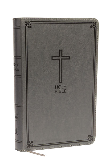NKJV, Deluxe Gift Bible, Leathersoft, Gray, Red Letter, Comfort Print : Holy Bible, New King James Version