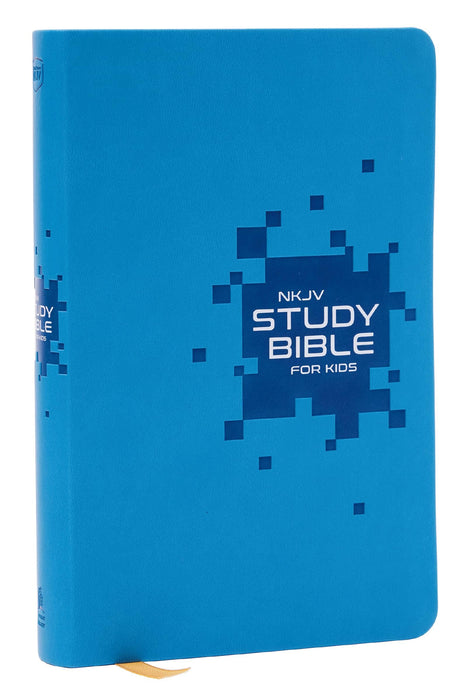NKJV Study Bible for Kids, Blue Leathersoft : The Premier Study Bible for Children (Ages 7-12)