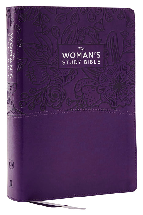 KJV, The Woman's Study Bible, Purple Leathersoft, Red Letter, Full-Color Edition, Comfort Print (Thumb Indexed) : Receiving God's Truth for Balance, Hope, and Transformation