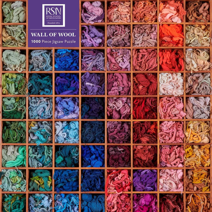 Adult Sustainable Jigsaw Puzzle: Royal School of Needlework: Wall of Wool : 1000-pieces. Ethical, Sustainable, Earth-friendly