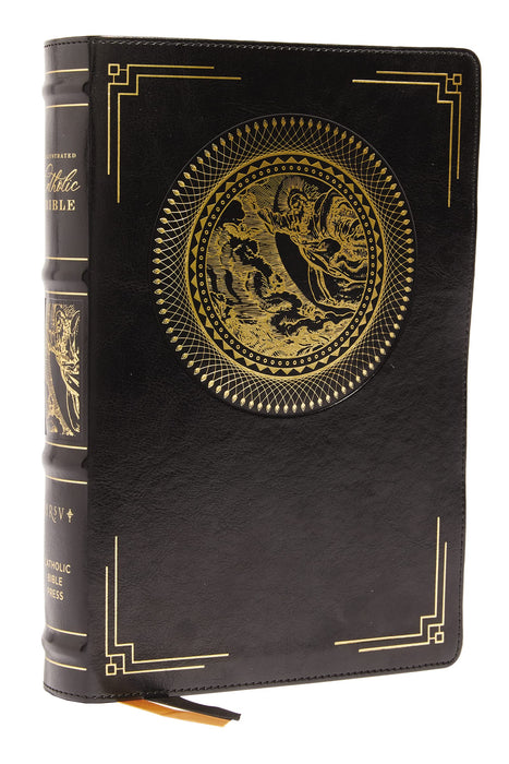 NRSVCE, Illustrated Catholic Bible, Leathersoft, Black, Comfort Print : Holy Bible