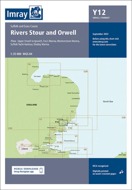 Y12 Rivers Stour and Orwell (Small Format) : Suffolk & Essex Coasts