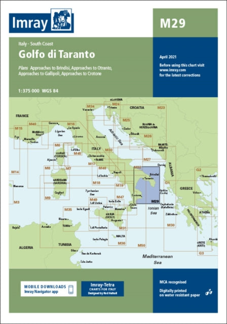 M29 Golfo di Taranto : Brindisi, Otranto, Gllipli, Crotone approaches