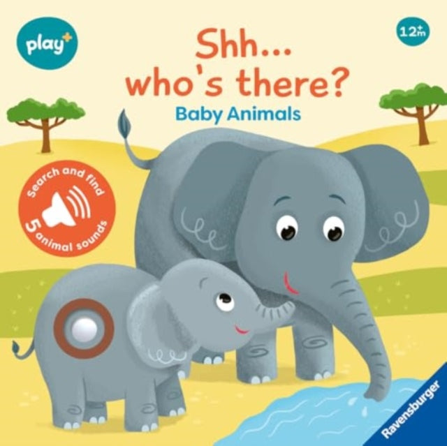 Ravensburger Play+ Infant & Toddler - Shh, Who's there? Baby Animals My First Seek and Find Sound Book : Search and find