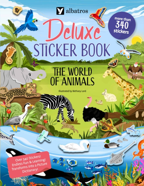Deluxe Sticker Book: The World of Animals : Deluxe Sticker Book
